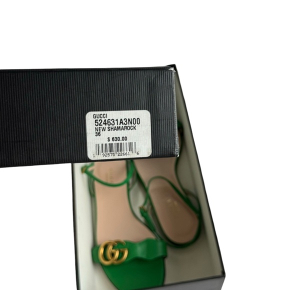 Authentic Gucci Sandals Shamarock Green Size 36 - Picture 8 of 9